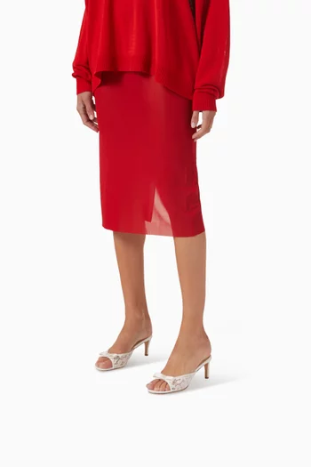 Rita 65 Mule Sandals in Lace & Satin