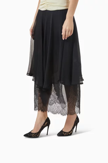 Gia 100 Pumps in Lace & Satin
