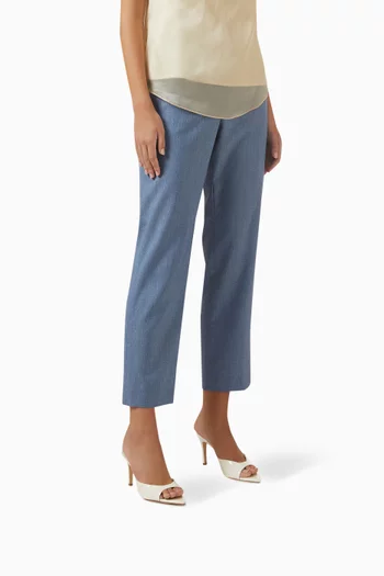 حذاء بريا مفتوح من الخلف بكعب 80 مم جلد لامع