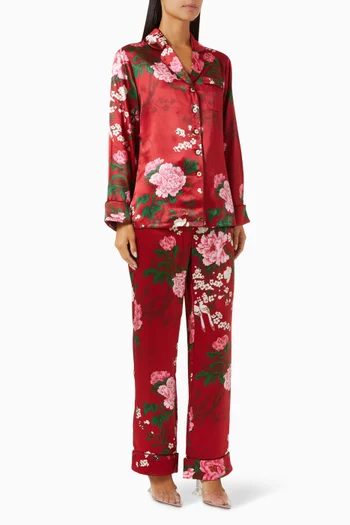 Lila Tardieu Floral Pyjama Set in Silk