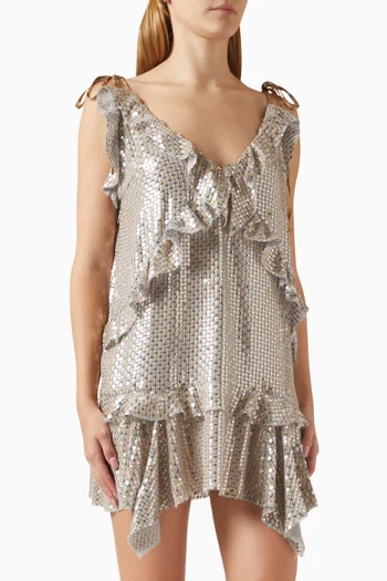 Silve Sequin-embellished Mini Dress