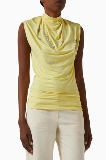 Klena Embellished Top in Jersey