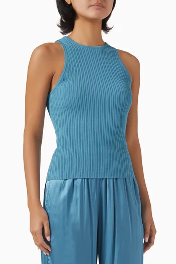 The Varena Tank Top in Knit Viscose Blend