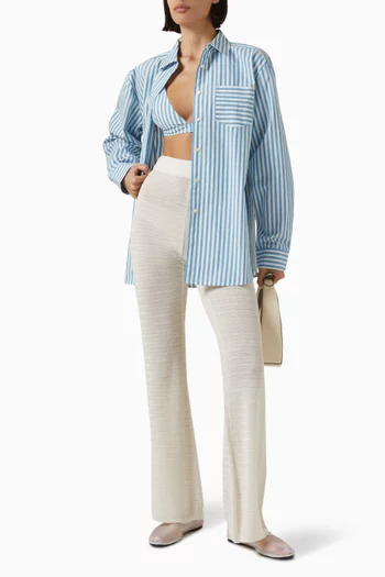 Avril Striped Shirt in Cotton Poplin