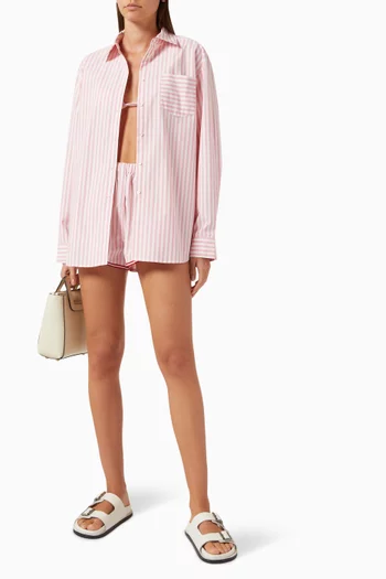 Avril Striped Shirt in Cotton Poplin