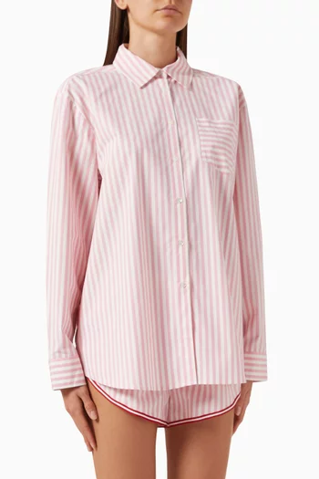 Avril Striped Shirt in Cotton Poplin