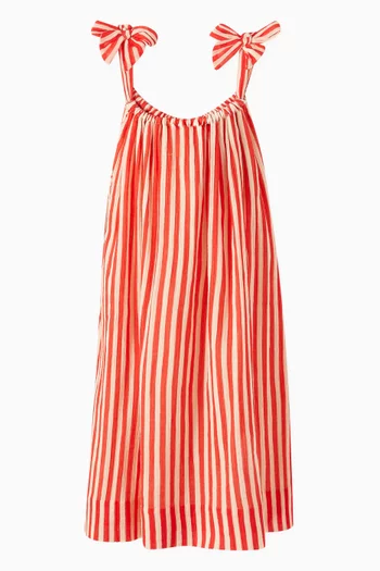Eloise Striped Dress in Crepe