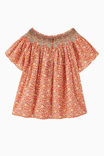 Nella Smocked Blouse in Cotton