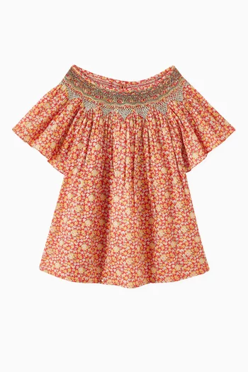 Nella Smocked Blouse in Cotton