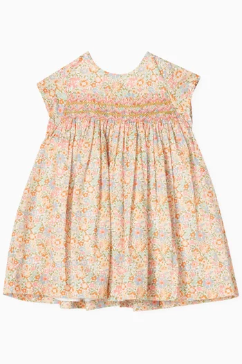 Maruska Smocked Dress in Organic Cotton