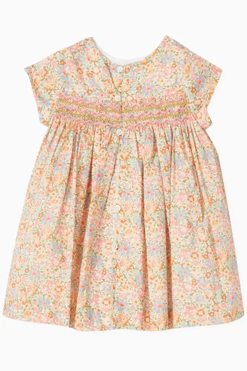 Maruska Smocked Dress in Organic Cotton