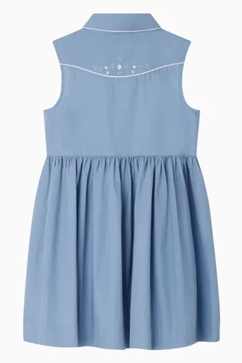 Ermance Embroidered Dress in Poplin