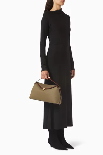 T-lock Top-handle Bag in Bonded Cotton Canvas