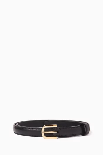 Thin Belt in Smooth Leather