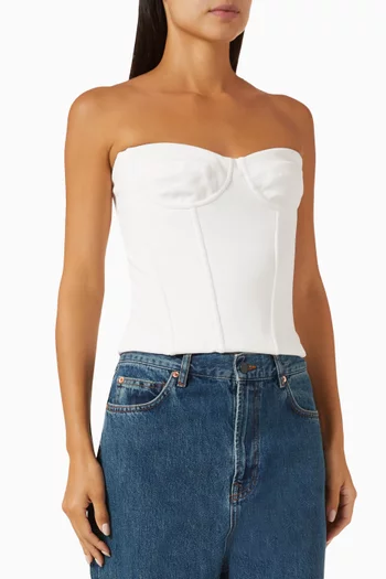 Semi Matte Bustier in Nylon-blend