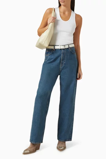 Slim-fit Tank Top in Ribbed-cotton