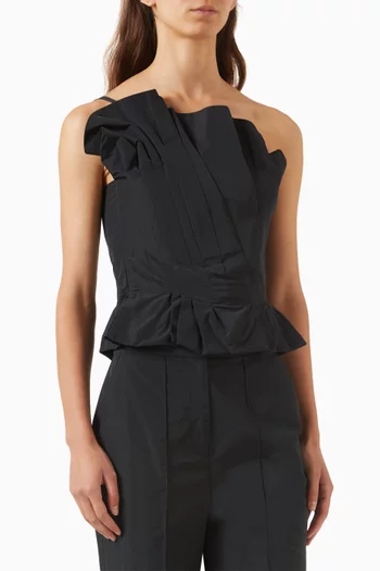 Dorina One-shoulder Top in Taffeta