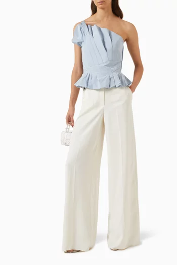 Dorina One-shoulder Top in Taffeta