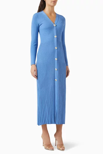Filly Ribbed Midi Dress in Knit