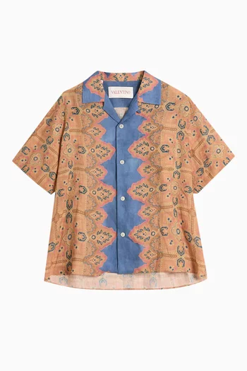 Voyage Imaginarie Bowling Shirt in Linen