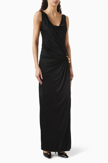 Safety-pin Gathered Gown in Jersey
