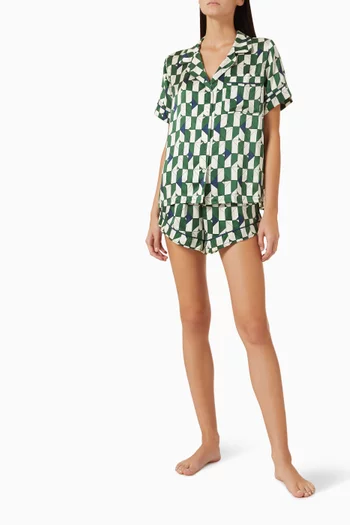Inez Printed Pyjama Set in Silk