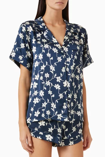 Inez Printed Pyjama Set in Silk