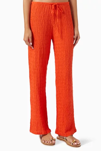 Drawstring Wide-leg Pants