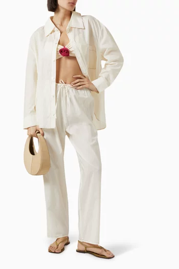 Long-sleeve Button-down Shirt in Cotton