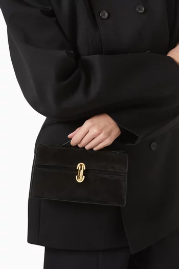 Small Symmetry Pochette Top-handle Bag in Suede