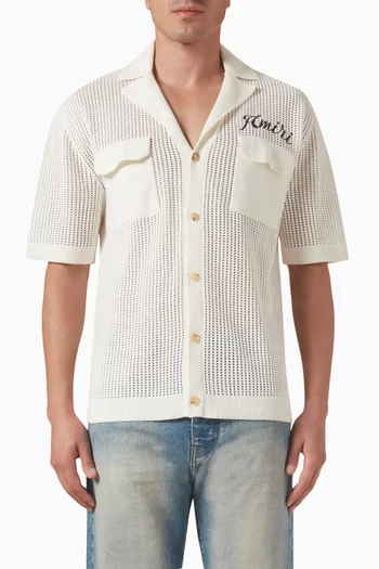 Logo Polo Shirt in Mesh