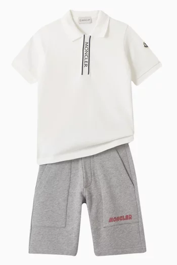 Graphic Logo Sweat Shorts in Cotton