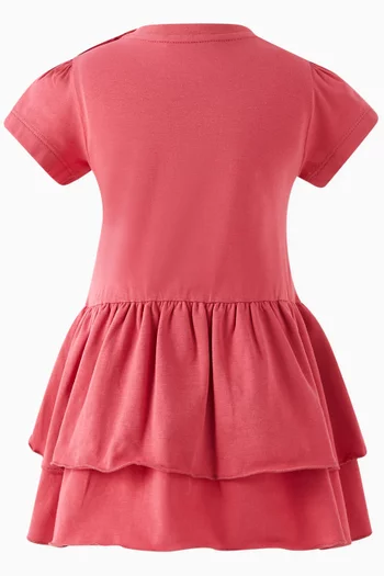 فستان كشكش بنمط تي شيرت