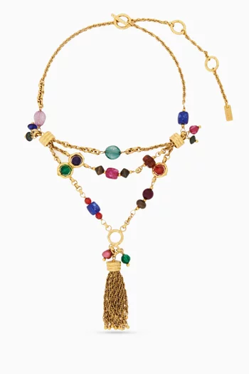 Pompom's Necklace in Gold-tone Brass
