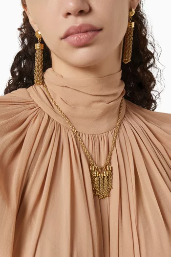 Pompom's Earrings in Gold-tone Brass