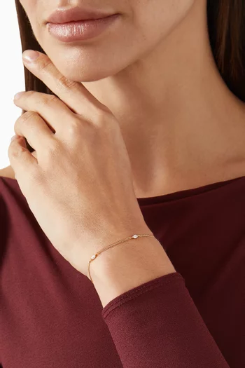 سوار مزين بكريستال ماركيز فضة مطلية ذهب عيار 18