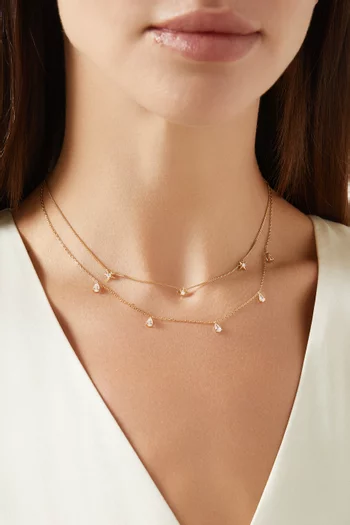 Cosmic Star Charm Necklace in 18kt Gold-plated Sterling Silver