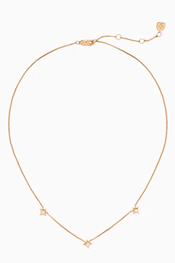 Cosmic Star Charm Necklace in 18kt Gold-plated Sterling Silver
