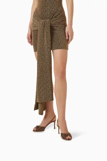 صندل إيتاليان فليرت بسير خلفي وكعب 75 مم جلد لامع