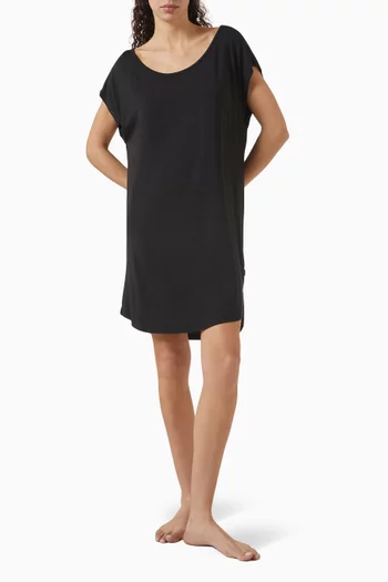 Short-sleeve Night Dress in Cotton