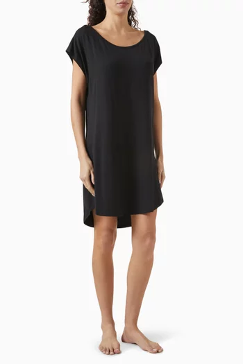 Short-sleeve Night Dress in Cotton
