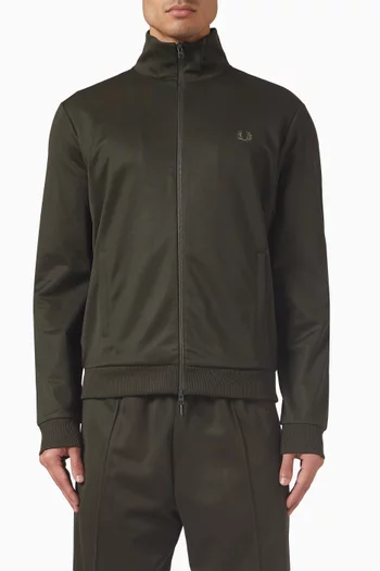 Tape Detail Track Jacket in Cotton-blend