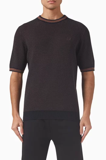 Textured T-shirt in Knit