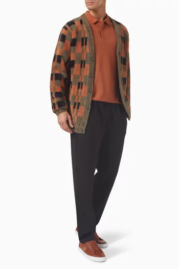 Chequerboard Cardigan in Recycled Nylon Knit