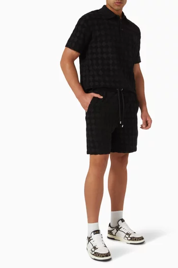 MA Quad Polo Shirt in Towel Jacquard