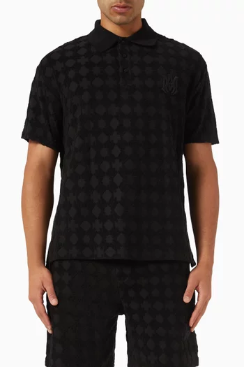 MA Quad Polo Shirt in Towel Jacquard