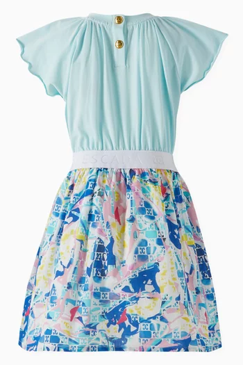Flared Dress in Batiste