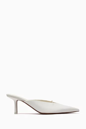Matar 65 Mules in Satin & Leather