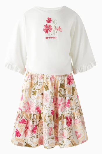 Floral T-shirt in Cotton