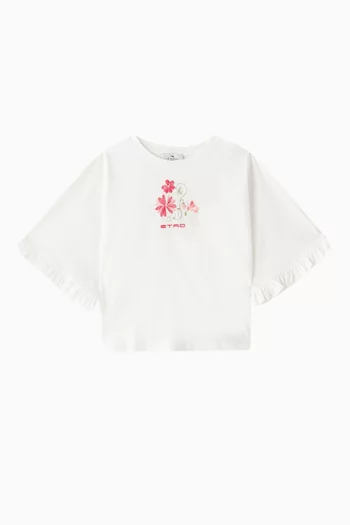 Floral T-shirt in Cotton